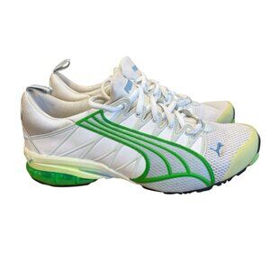 Puma Cell Voltaic Shoe Sneaker 181863 27 White Neon Green Womens Size 8 HTF